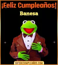 GIF Meme feliz cumpleaños Banesa